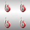 Service Caster 4 Inch 316SS Red Polyurethane Wheel Swivel 10mm Threaded Stem Caster Set SCC-SS316TS20S414-PPUB-RED-M1015-4 - alternate 1